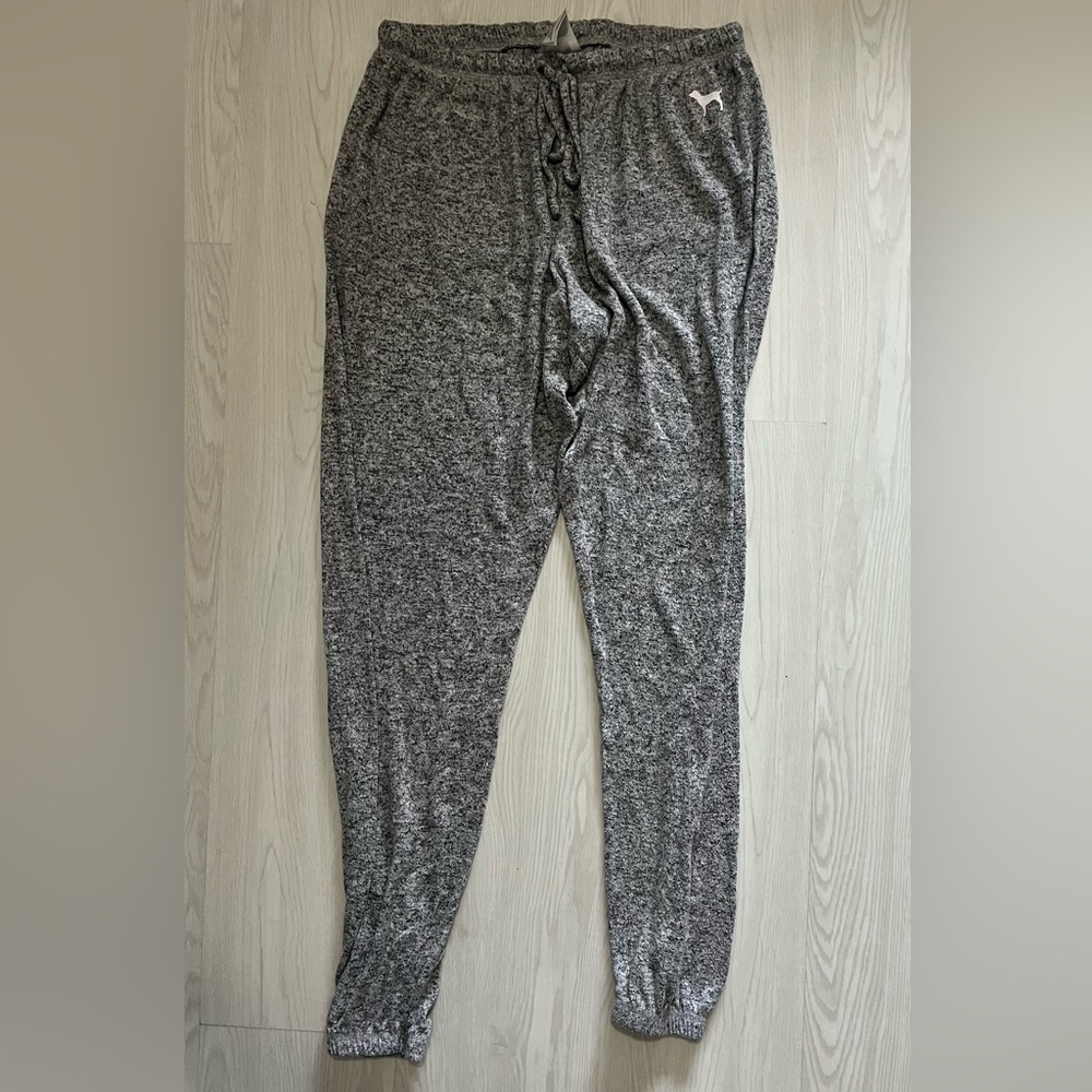 Victoria's Secret grey joggers track pants with dog